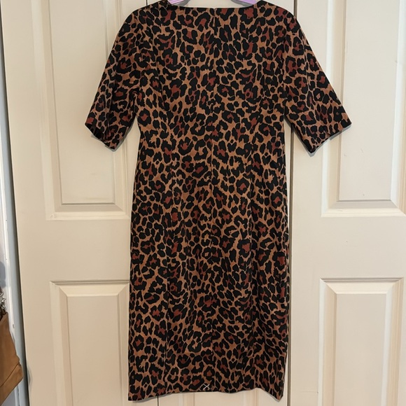 J. Crew leopard sheath dress size 8 NEW WITH TAGS - Picture 5 of 8